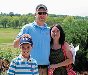 Matt and Cammie Henkel with son Ashton at PrairieView GC, Byron, Ill.
