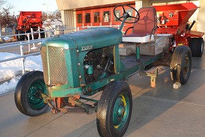 A vintage Toro “Bullet” tractor was on display outside of the Waukesha Expo Center.