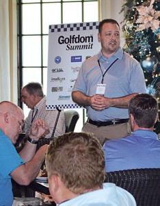 Josh Lewis, superintendent at Almaden G&CC, San Jose, Calif., was willing to step up and speak to the group about the 2015 U.S. Open.