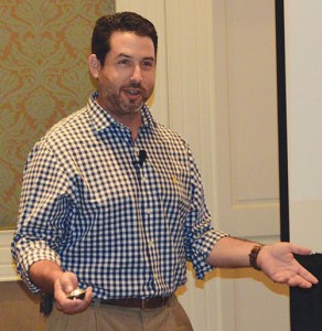 Greg Nathan gave attendees a positive outlook on the state of golf.