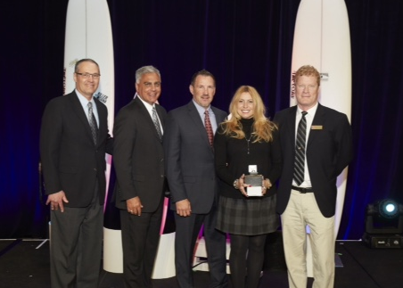 Tina Neuzil of Wesco Turf received the Irrigation Master Salesperson Award for her accomplishments in irrigation sales.