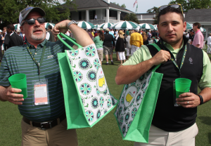 Lance and Tyler modeling the Masters hand bags