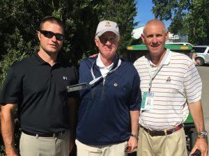 (L to R) Ohio State's Zane Raudensbush, Ph.D., Tom Marzolf, ASGCA, and John Zimmers Jr.