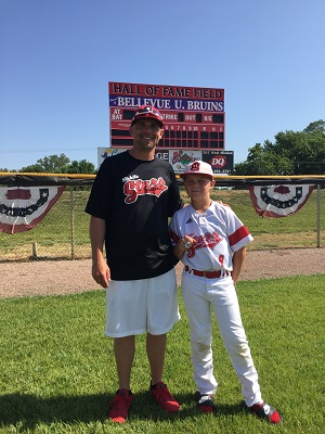 “You just have to follow your heart,” says Bourne, pictured with son Blaine. Bourne adds that he hasn’t shut the door on being a superintendent again.