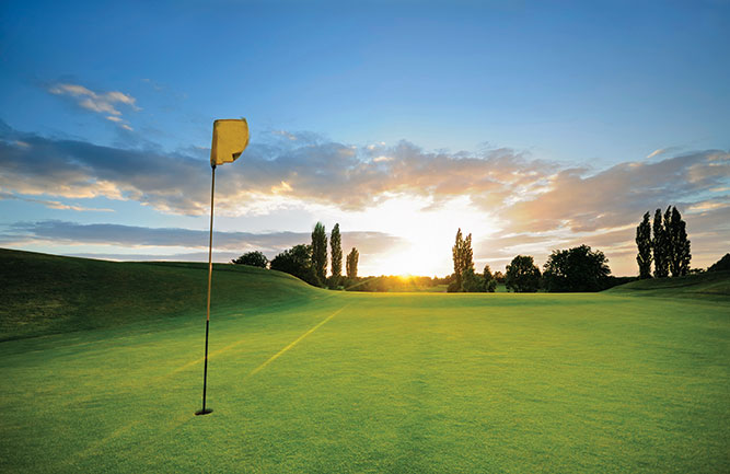 Golf course at sunset. Photo: iStock.com/ChrisHepburn