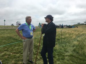 Reineking (right) talks with Erin Hills Architect Dr. Michael Hurdzan