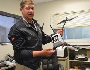 Vanden Bosch displays the GreenSight Agronomics drone