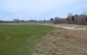 Shinnecock Hills Golf Club in mid-March. The course is still waking up from a cold winter with some of the sandy native areas being restored on the course.