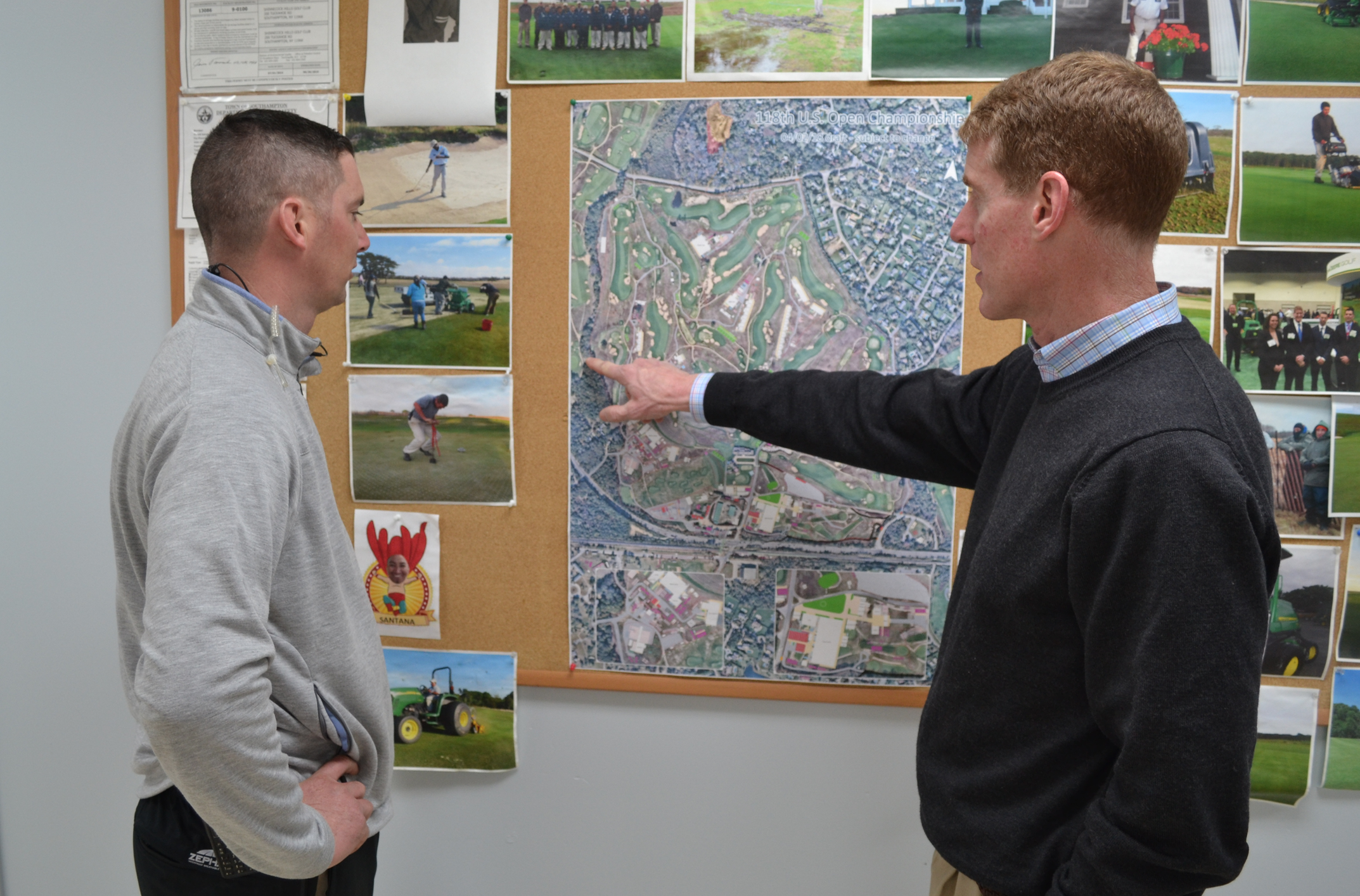 Senior Assistant Superintendent Michael Ford and Jon Jennings, CGCS Photos: Seth Jones