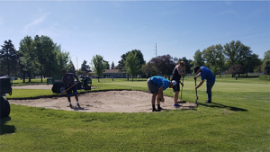 UNL Turfgrass Apprenticeship Program - fixing bunkers