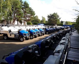 350 Club Car vehicles at Le Golf National | Photo: Club Car