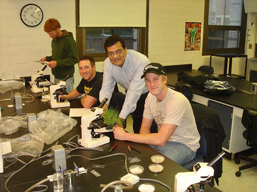 Wakar Uddin, Penn State plant pathologist in his lab | Photo provided by Wakar Uddin