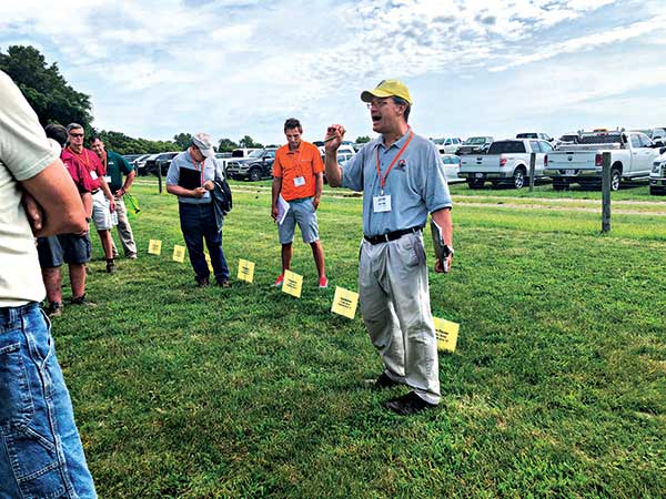 Dave Gardner, Ph.D., at OTF Field Day (Photo: Abby Hart) 