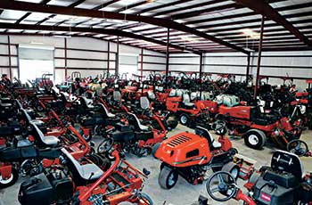 View of turf equipment facility (Photo: Global Turf Equipment) 