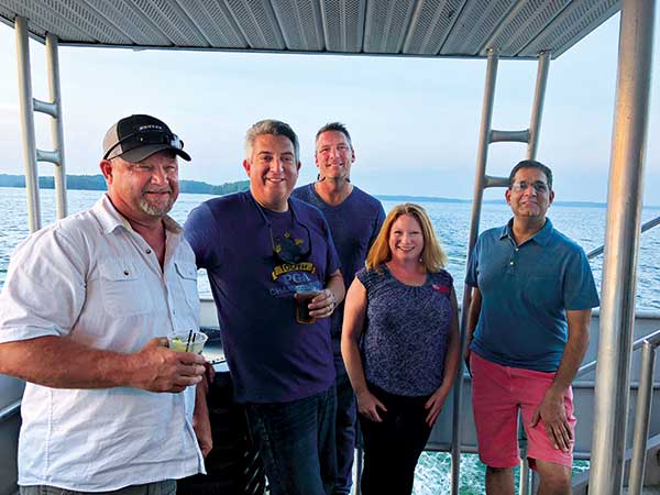 Kubota cruise attendees on Lake Lanier (Photo: Golfdom) 