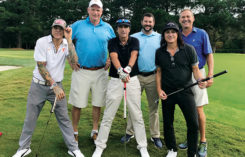 Kyle Johnson and team pose with Alice Cooper and band (Photo: Ted Kiegiel)