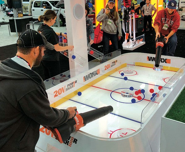 Air hockey using turbine blowers (Photo: Seth Jones)