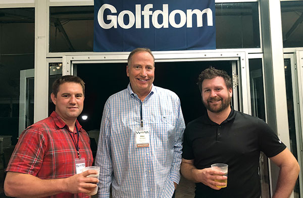 Ben LaBarre, The Legend at Bristlecone Pines, Hartland, Wis.; Mike Chrzanowski, Madison (Conn.) CC; and Joel Larsen (Photo: Abby Hart)