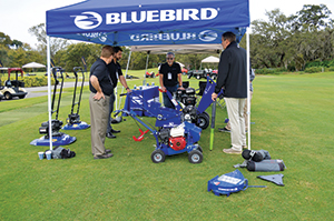 Bluebird Turf Products demo area (Photo: Kelly Limpert)