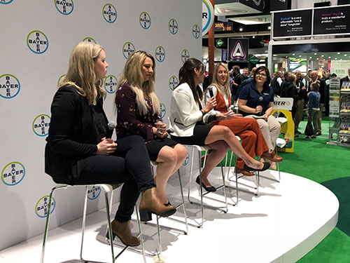 Our very own Bethany Chambers leading the Bayer Women in Golf Panel. (Photo: Golfdom staff)