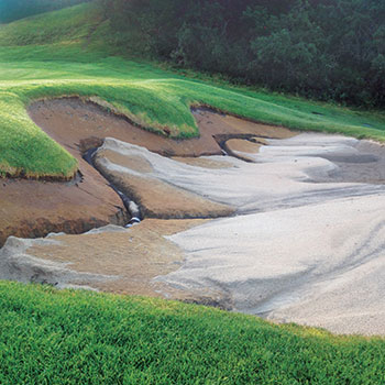 Damaged bunker (Photo: The Country Club at Castle Pines)