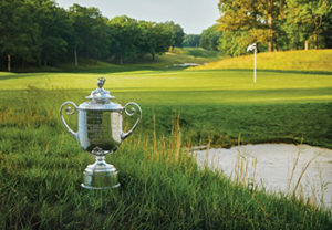 Bethpage course and trophy (Photo: The PGA of America) 