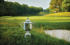 Bethpage with trophy (Photo: The PGA of America)