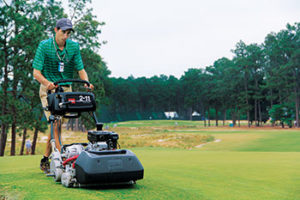 A young laborer mowing (Photo: Seth Jones)