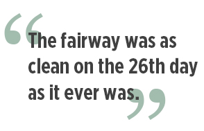 Clean fairway quote (Graphic: Golfdom staff)