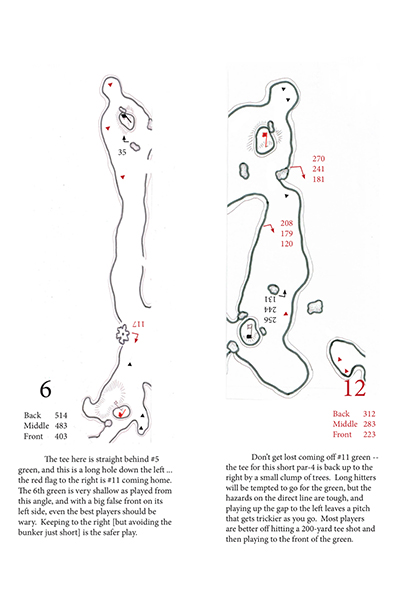 The layout of No. 6 on the Black Course and No. 12 on the Red Course. Photo: Forest Dunes Golf Course