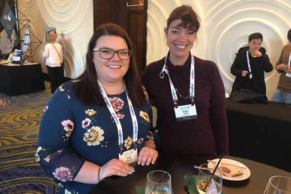 Pictured here are Kylli Paavola (left) and Katie Swift, both with Liphatech, attending the welcome reception at the 2019 CropLife America and RISE Regulatory Conference. Photo: RISE