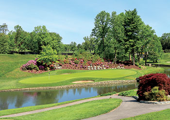 The 16th hole at Columbia Country Club plays at a beautiful 152 yards. (Photo: Columbia CC)