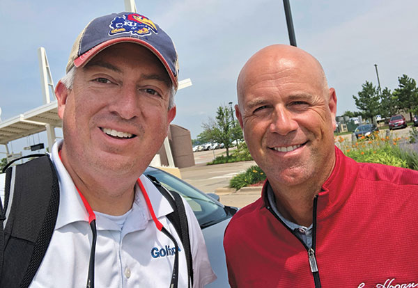 Editor-in-Chief Seth Jones (left) nabbed a pic with 2009 Open Championship winner Stewart Cink. (Photo: Seth Jones)