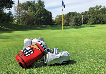 Beer can on a golf course (Photo: Seth Jones)