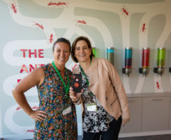 Brandi Merrick and Kimberly Erusha, PhD of the USGA are both proud alumni of Iowa State. Photo: Courtesy of Bayer