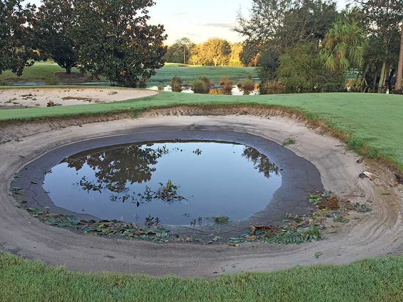 Hawk's Landing superintendent Joshua Kelley says it took a week for the water to drain out following damage from Hurricane Irma in 2017. (Photo: Joshua Kelley)