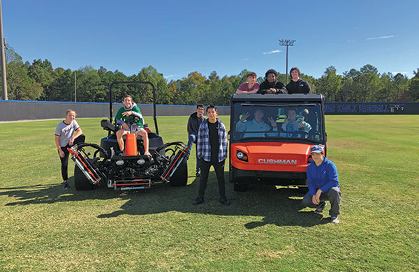 South Forsyth High School turfgrass students (Photo: Russ Bayer)