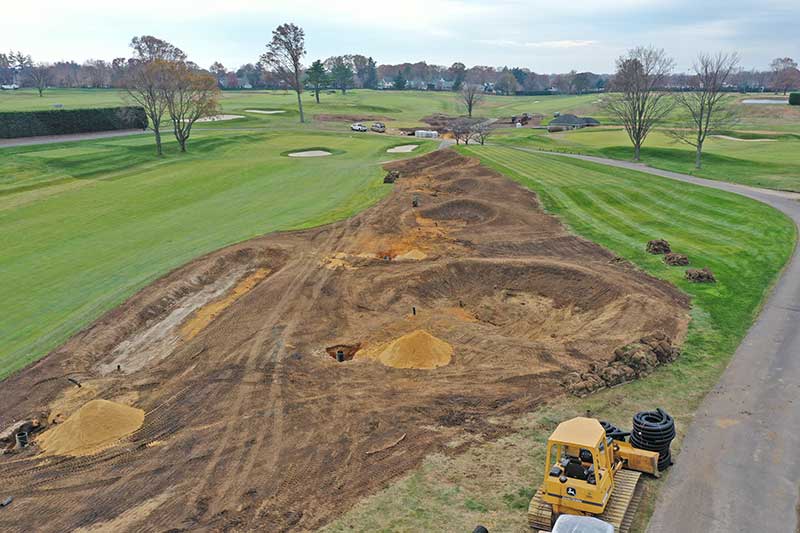 A look at the rough shape of the bunkers on Cherry Valley's No. 6 hole. (Photo: Chris Caporicci)