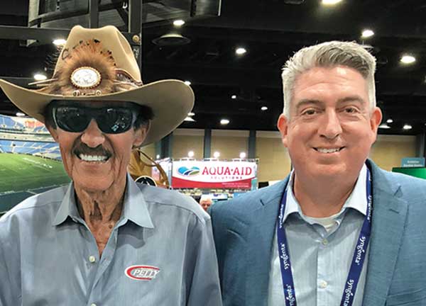 Golfdom Editor-in- Chief Seth Jones and Richard Petty (Photo: Golfdom Staff)