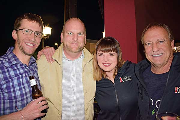 ody Frederick, assistant superintendent, LedgeRock GC; FitzGerald; Tiffany Koss of Kafka Granite; and Glenn Kafka of Kafka Granite (Photo: Golfdom Staff)