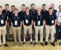 Cale Bigelow, Ph.D., (far right) and students from Purdue University (Photo: Golfdom Staff)