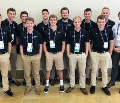 Cale Bigelow, Ph.D., (far right) and students from Purdue University (Photo: Golfdom Staff)