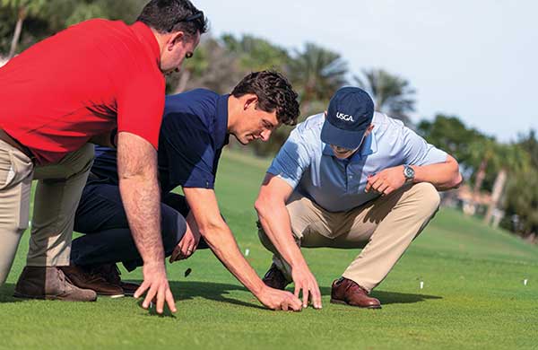 Pictured here: Cole Thompson, Zach Nicoludis, Paul Jacobs. (Photo courtesy of the USGA)