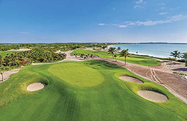 The Abaco Club in the Bahamas tries to order an entire year’s worth of products through early order programs. Pictured here are the club’s fifth and sixth greens. (Photo: The Abaco Club)