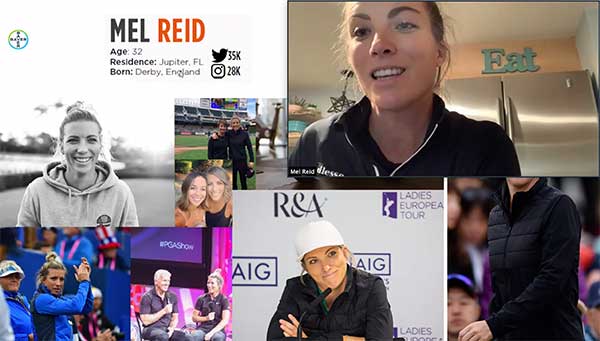 Day 1 of Women in Golf featured special guest speaker Mel Reid. (Screencap: Golfdom Staff)