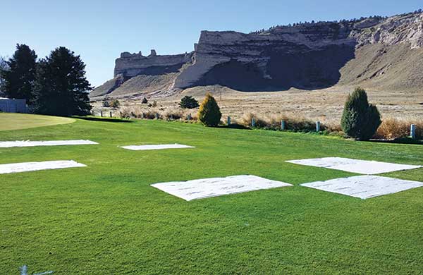 Turf covers (Photo: Bill Kreuser, Ph.D.)