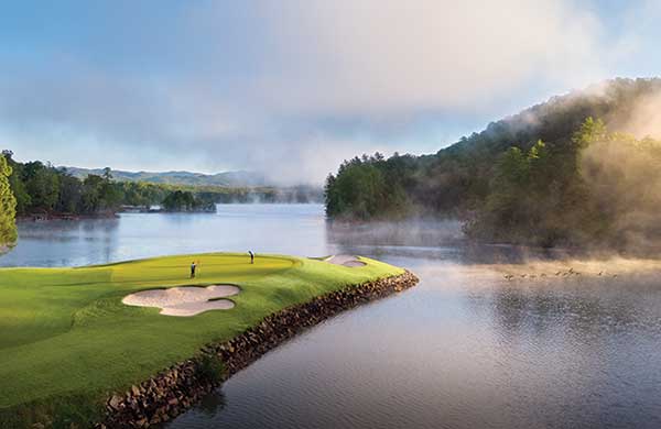 No. 17, The Cliffs at Keowee Vineyards Lake Course, Salem, S.C. Chad Prest, Director of Agronomy. (Photo courtesy of The Cliffs)