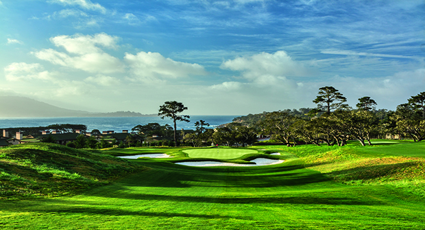 The 2nd hole at The Hay is an exact replica of Pebble Beach Golf Links’ 7th hole. (Photo courtesy of Martin Miller)