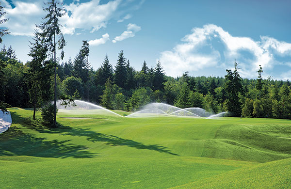 Irrigation system on golf course (Photo: Hunter Industries)