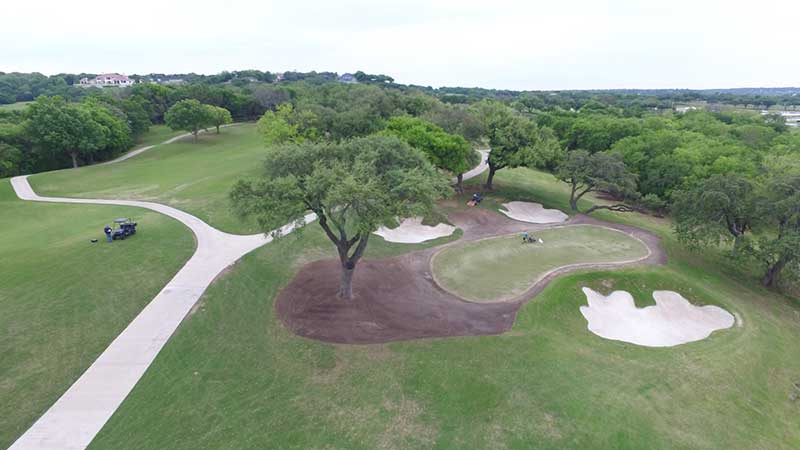 Areas of concentrated traffic, shade and north-facing slopes really took a beating this spring. However, once repaired this green surround and approach will be much better than before the damage occurred. (Photo: Jim Moore)